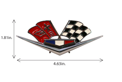 1962-63 FENDER EMBLEM, 327/409 X-FLAG (PR)